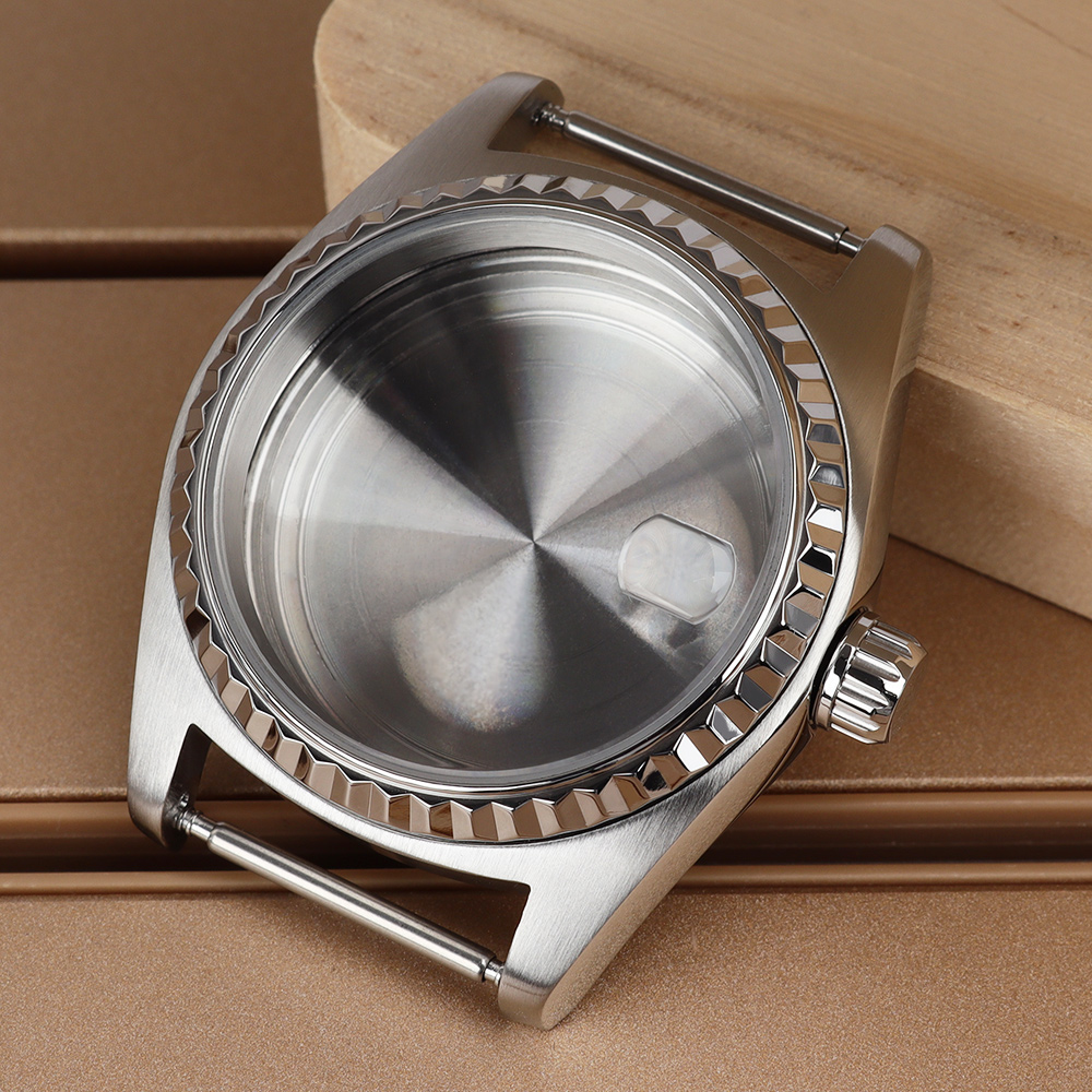 Watch Bezel Insert - علب ساعات فضية مصقولة NH35 36