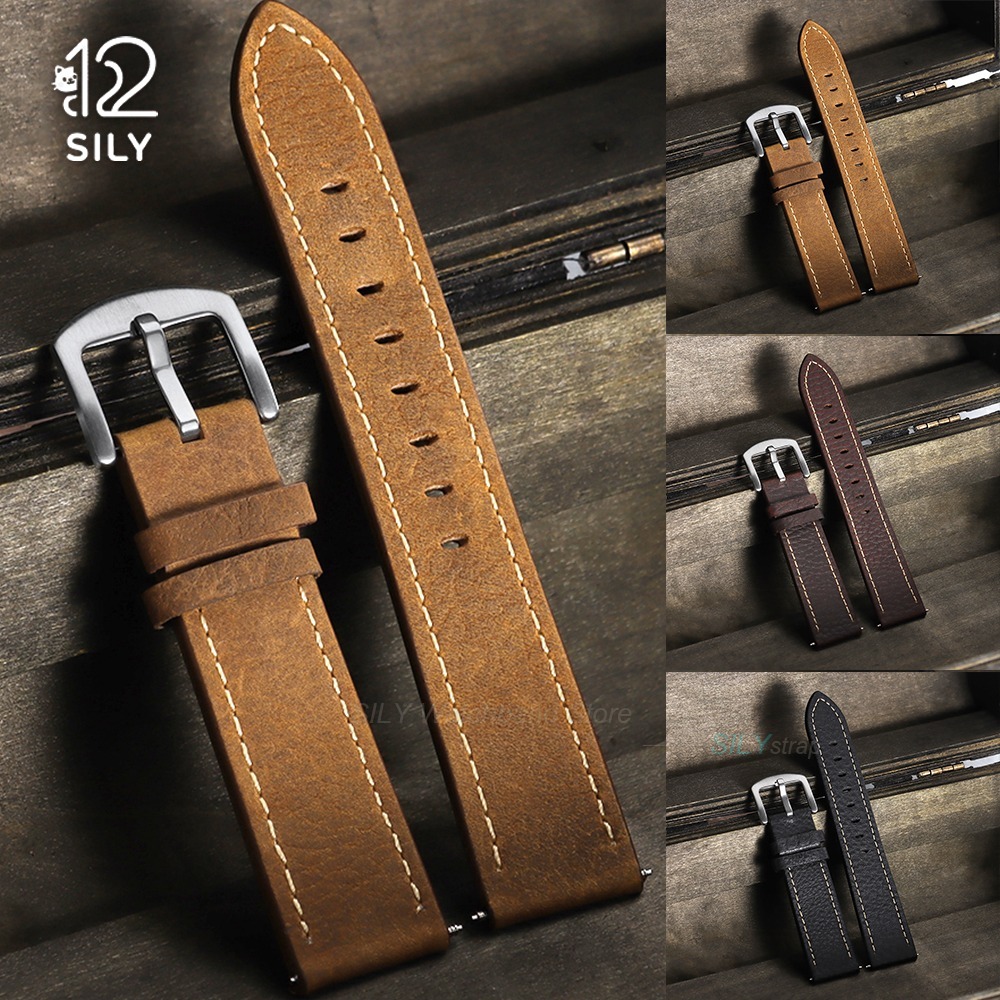 Smartwatch Vintage Watches For Men - حزام ساعة من جلد العجل مقاس
