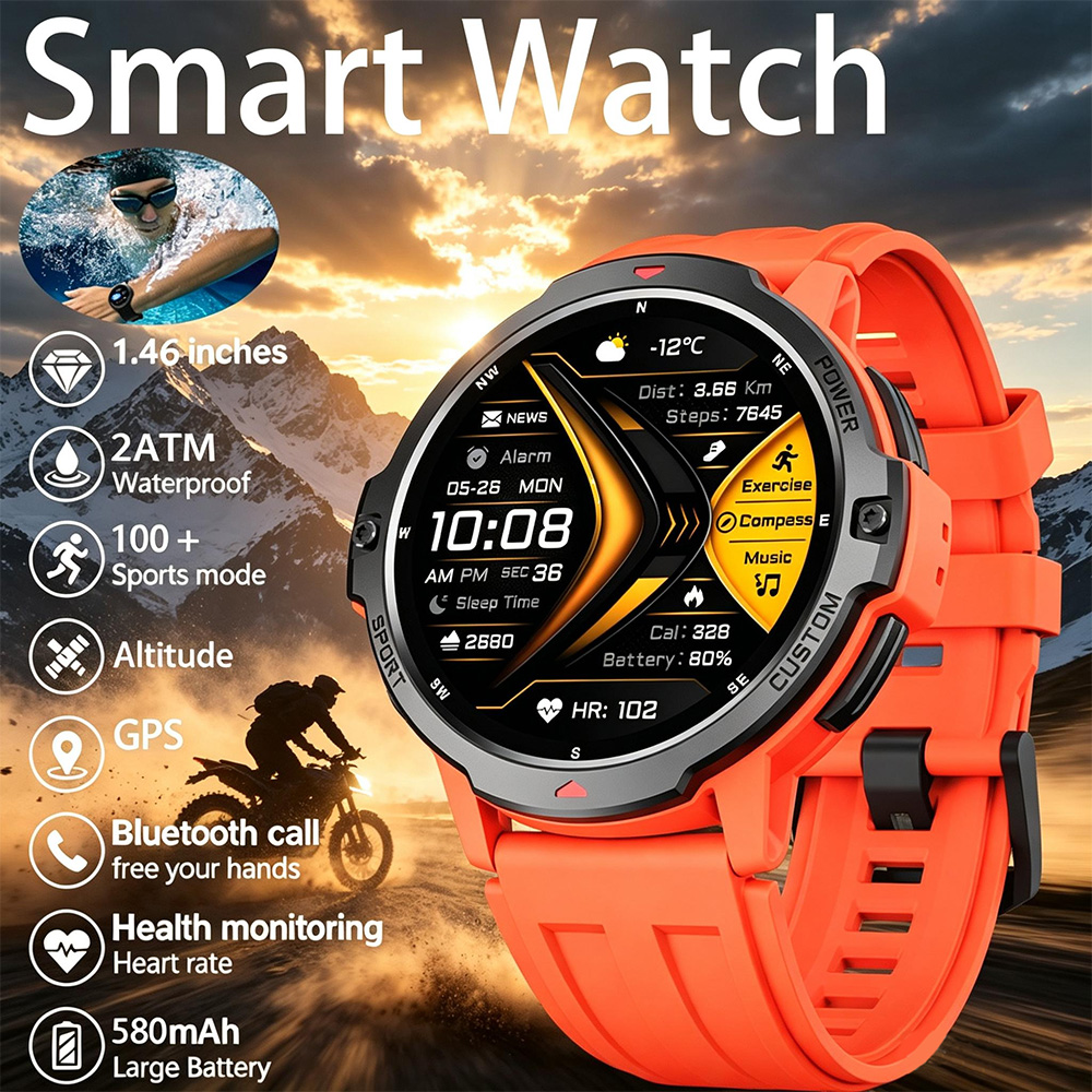 Timex Watches Smartwatch - ساعة ذكية عسكرية جديدة بجيروسكوب سداسي
