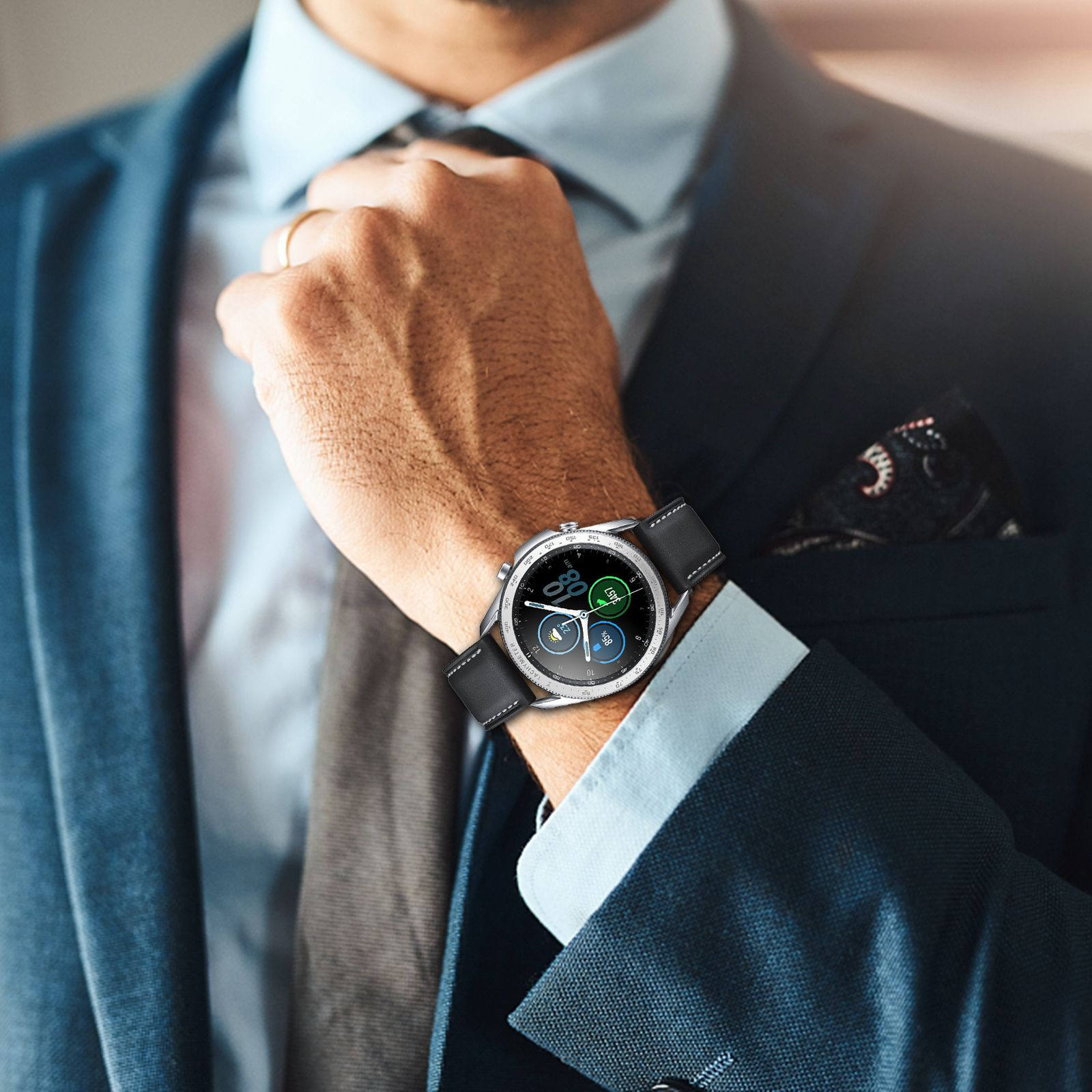 Smartwatch Ring Watches - إطار حماية من سبائك الألومنيوم لساعة