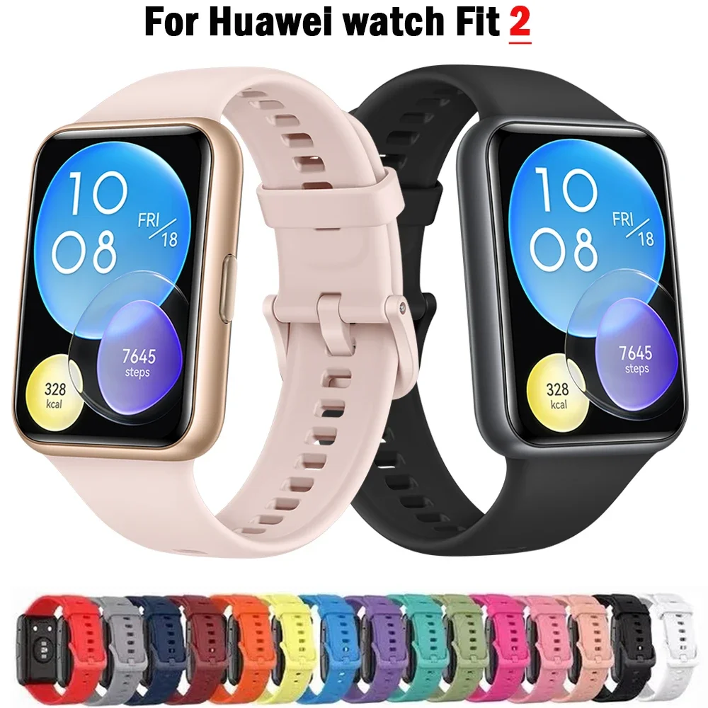 Huawei Smartwatch Watch Fit - حزام سيليكون لساعة هواوى تناسب 2