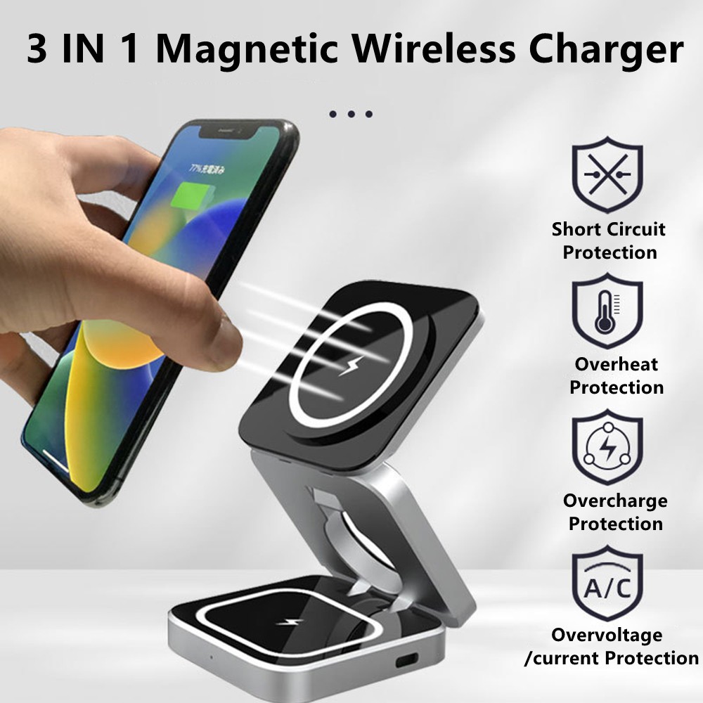 Watch 7 Smartwatch Iphone - محطة شاحن لاسلكية مغناطيسية قابلة للطي