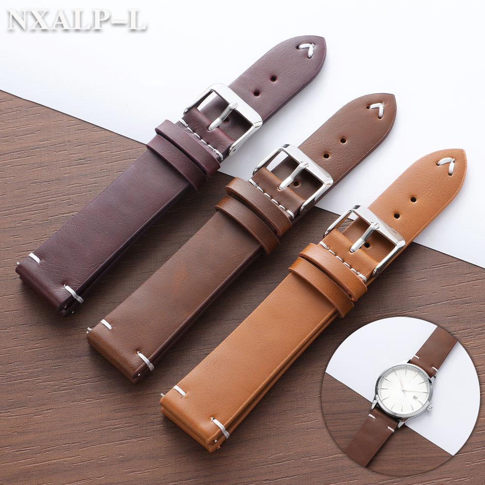 Smartwatch Vintage Watches For Men - خياطة سوار 18 مللي متر 20