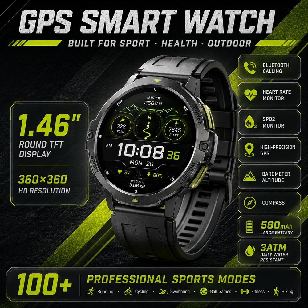 Timex Watches Smartwatch - ساعة ذكية عسكرية جديدة بنظام تحديد