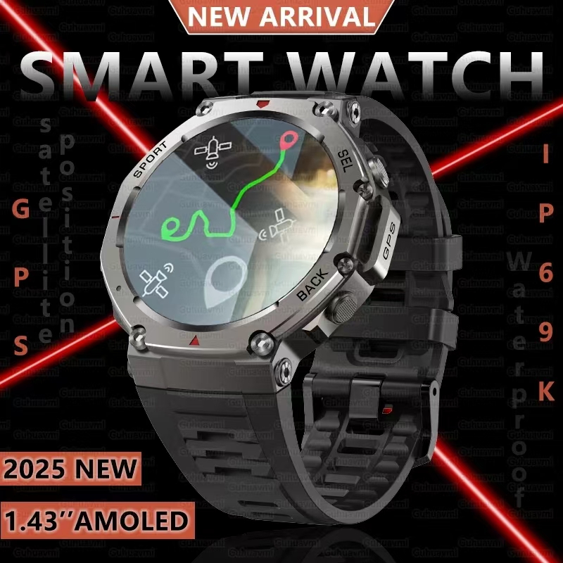 Watch Vs Smartwatch - ساعة ذكية للرجال ، IP68 ساعة