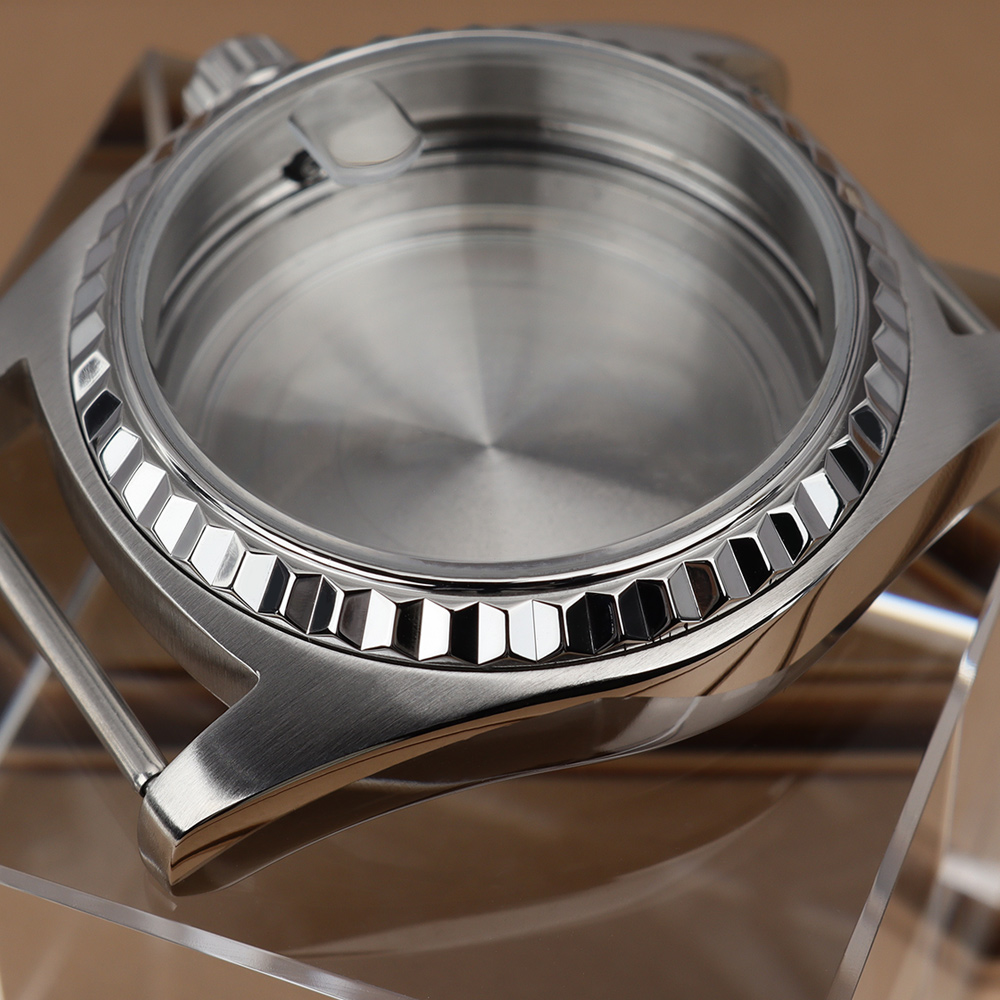 علب ساعات فضية مصقولة NH35 36  - مراجعة Watch Bezel Insert وسعره