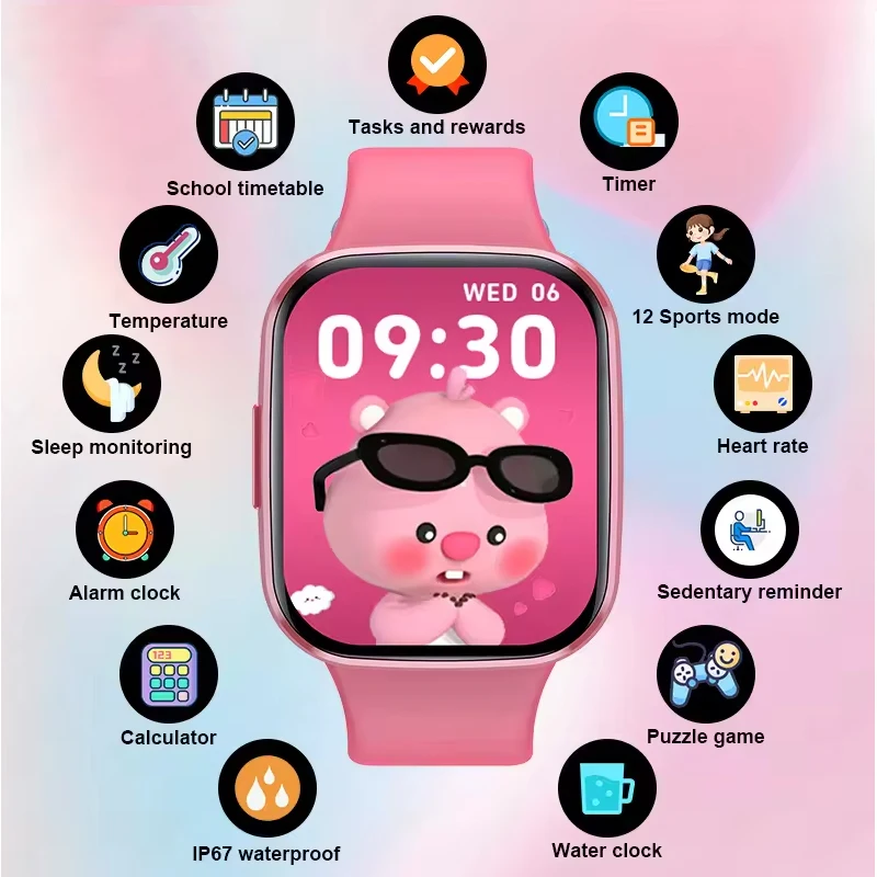 ساعات ذكية للطلاب للأطفال الأو - مراجعة Smartwatch Watches Birthday Gift For Girls وسعره