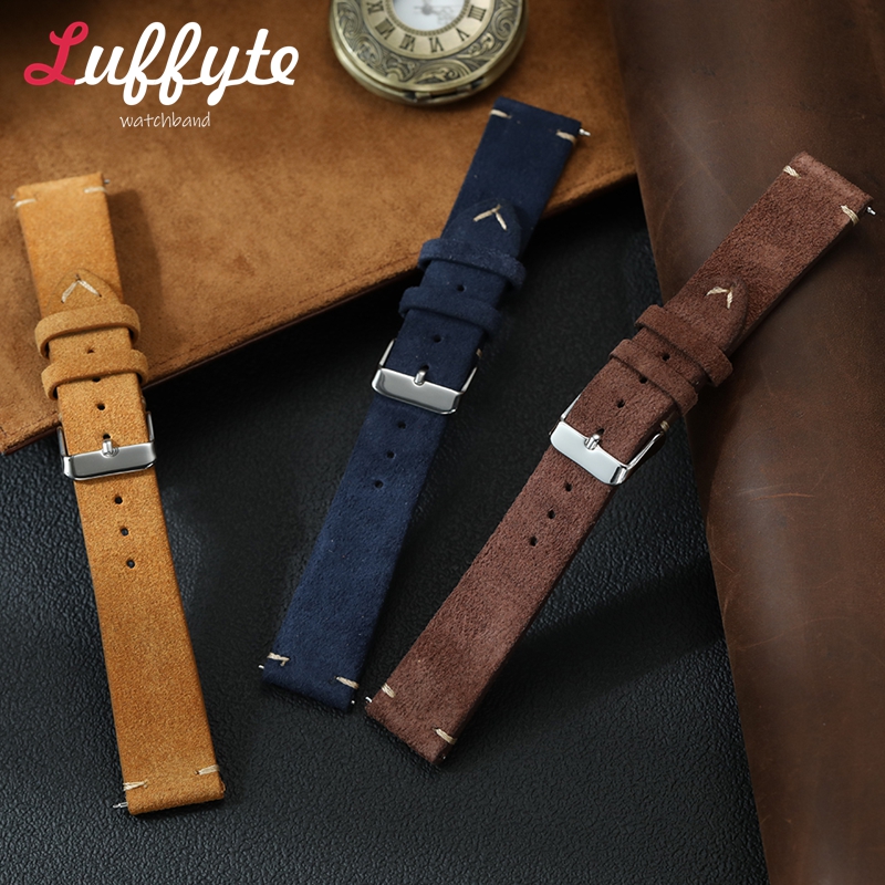 خمر جلد الغزال حزام (استيك) سا - مراجعة Smartwatch Vintage Watches For Men وسعره