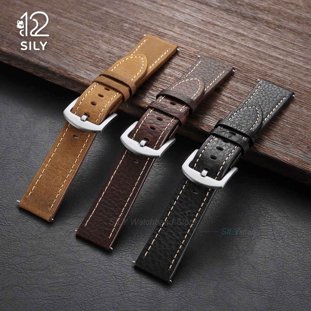 حزام ساعة من جلد العجل مقاس 20 - مراجعة Smartwatch Vintage Watches For Men وسعره