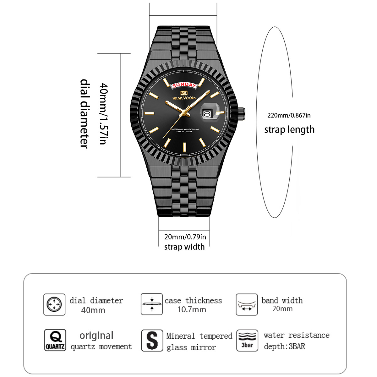 ساعة يد رجالية كوارتز من سلسلة - مراجعة Smartwatch Ring Watches وسعره