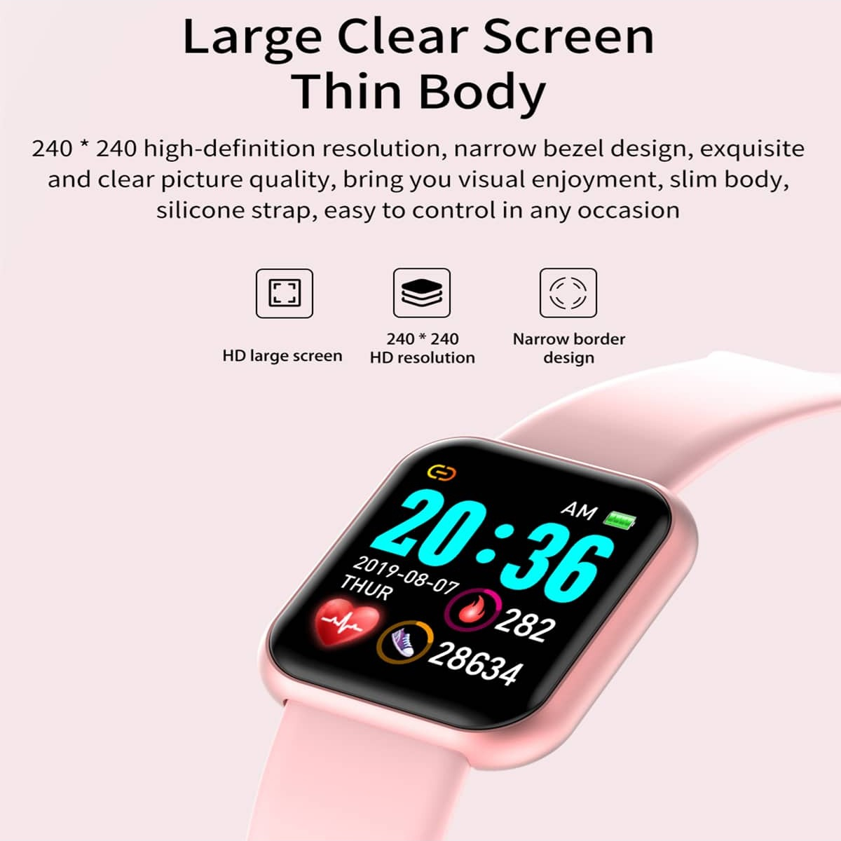 ساعة ذكية للرجال والنساء ، ساع - مراجعة Smartwatch Digital Watches For Women وسعره