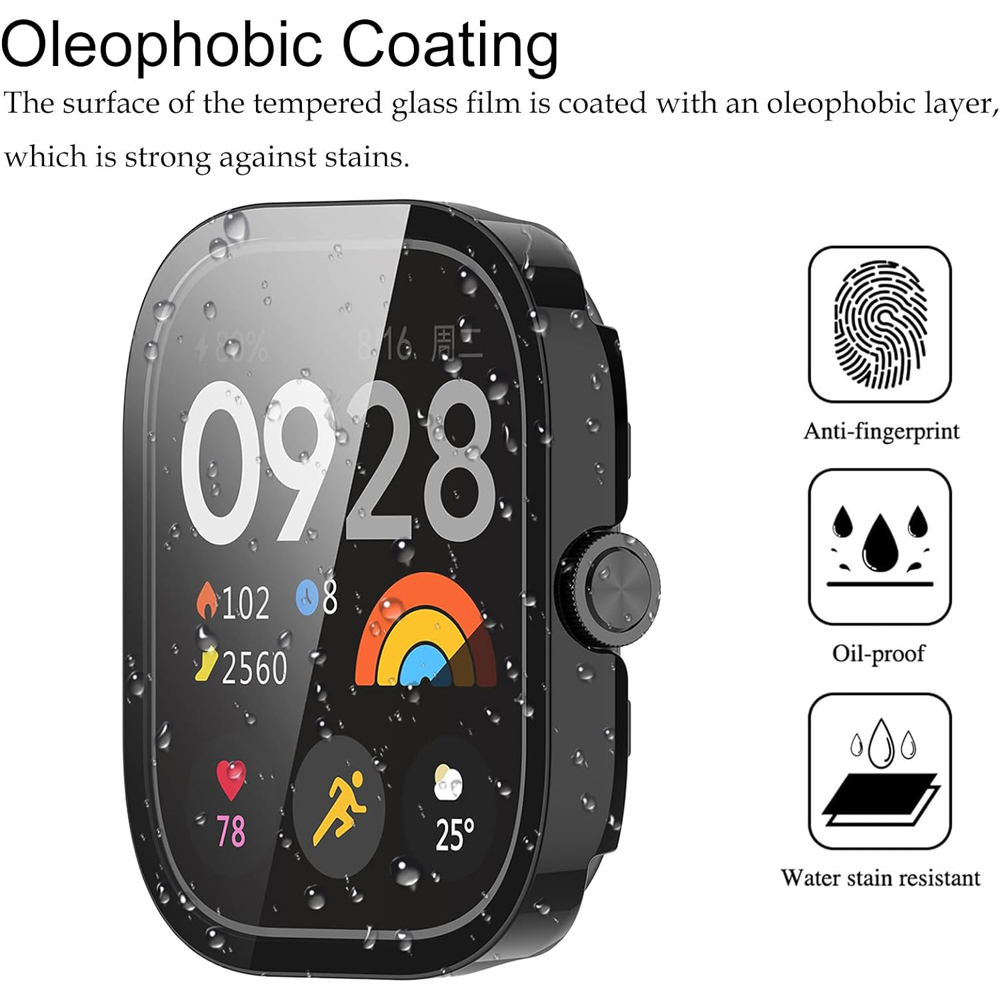 زجاج مقسى + غطاء حماية لساعة ش - مراجعة Smartwatch Redmi Watches وسعره