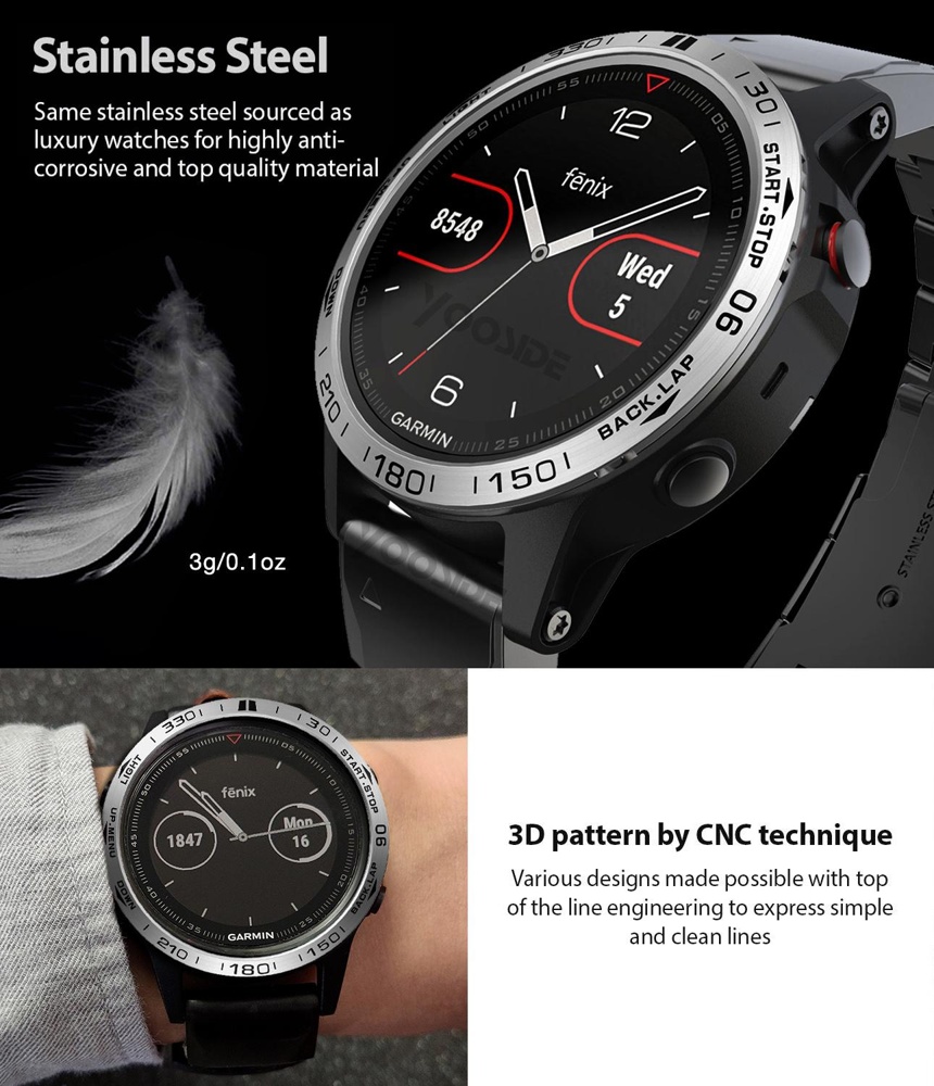الحافة ل Garmin Fenix 7 7X 6 6 - مراجعة Smartwatch Ring Watches وسعره