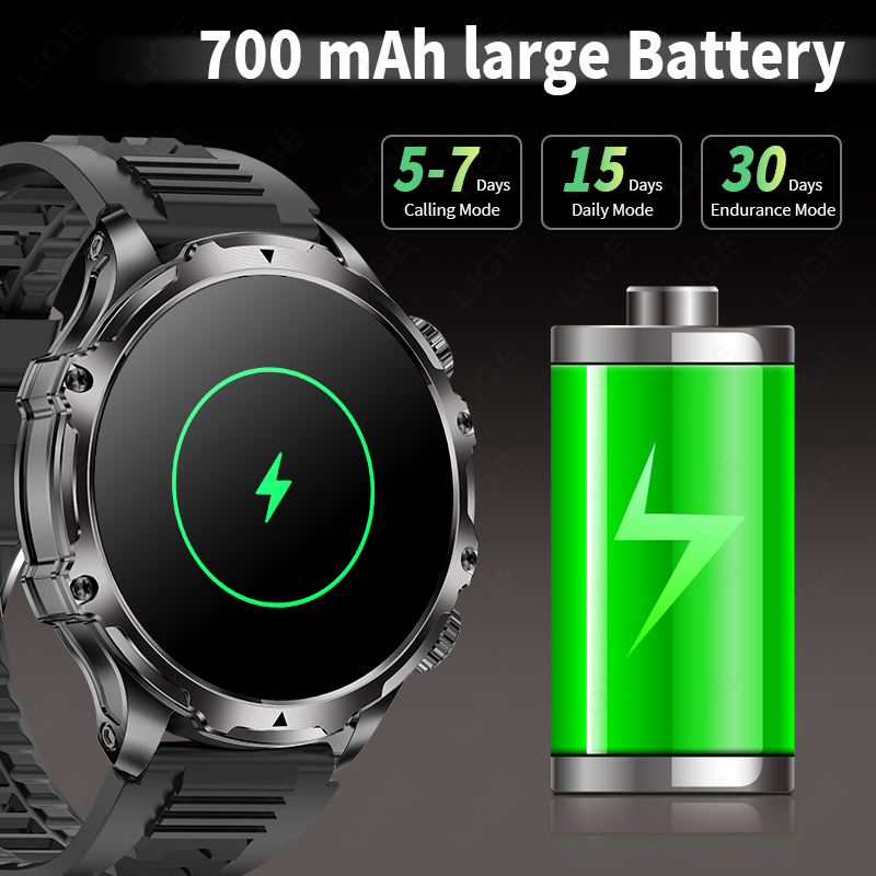 LIGE Smartwatch العسكرية الرجا - مراجعة Timex Watches Smartwatch وسعره