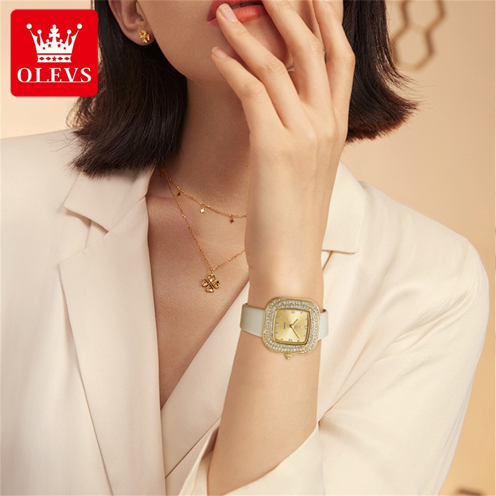 ساعة كوارتز مربعة الشكل للسيدا - مراجعة Watch Bezel Insert وسعره