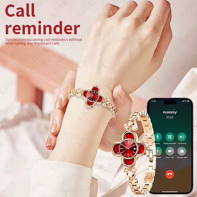 LIGE كوارتز ساعة ذكية سوار AI  - مراجعة Smartwatch Digital Watches For Women وسعره