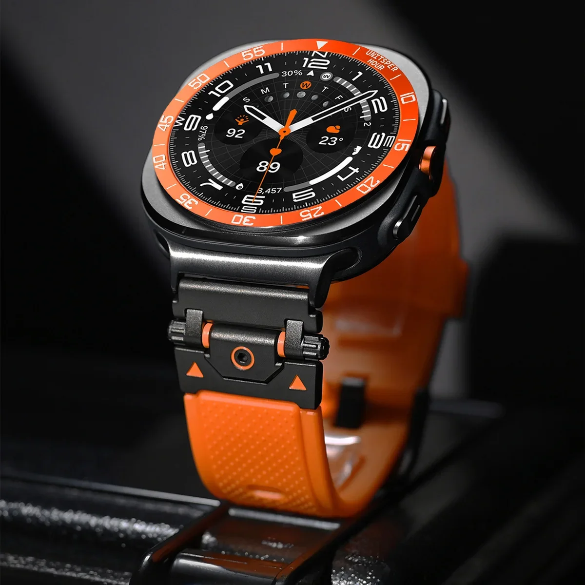 غطاء معدني الحافة الدائري لساع - مراجعة Smartwatch Ring Watches وسعره