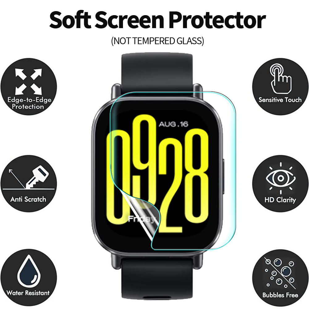 فيلم هيدروجيل لساعة Xiaomi Red - مراجعة Smartwatch Redmi Watches وسعره