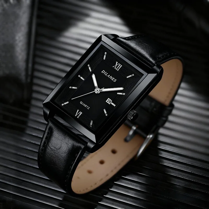 ساعات رجالية جلدية كاجوال، ساع - مراجعة Smartwatch New Watches For Men وسعره