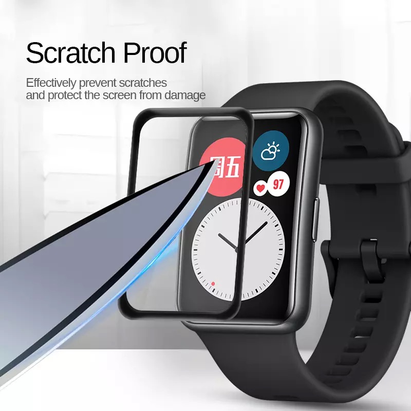 زجاج واقي ناعم لساعة هواوي وات - مراجعة Huawei Smartwatch Watch Fit وسعره