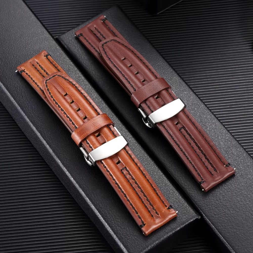 أحزمة ساعات من جلد البقر الأصل - مراجعة Smartwatch Vintage Watches For Men وسعره
