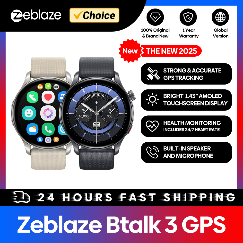 جديد Zeblaze Btalk 3 GPS Smart - مراجعة Heart Rate Gps Watch وسعره