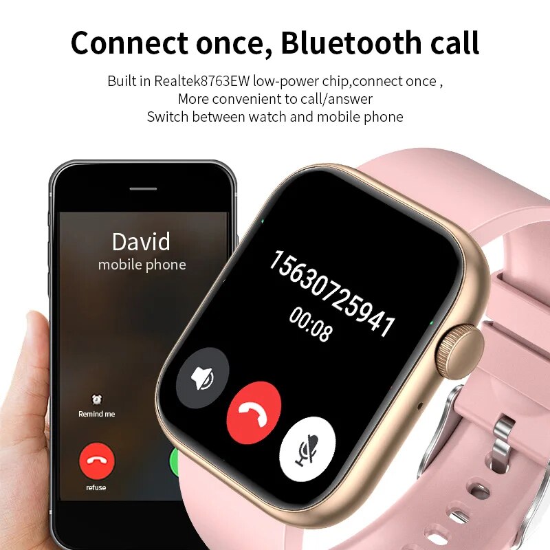 LIGE-ساعة ذكية بتقنية البلوتوث - مراجعة Smartwatch Digital Watches For Women وسعره