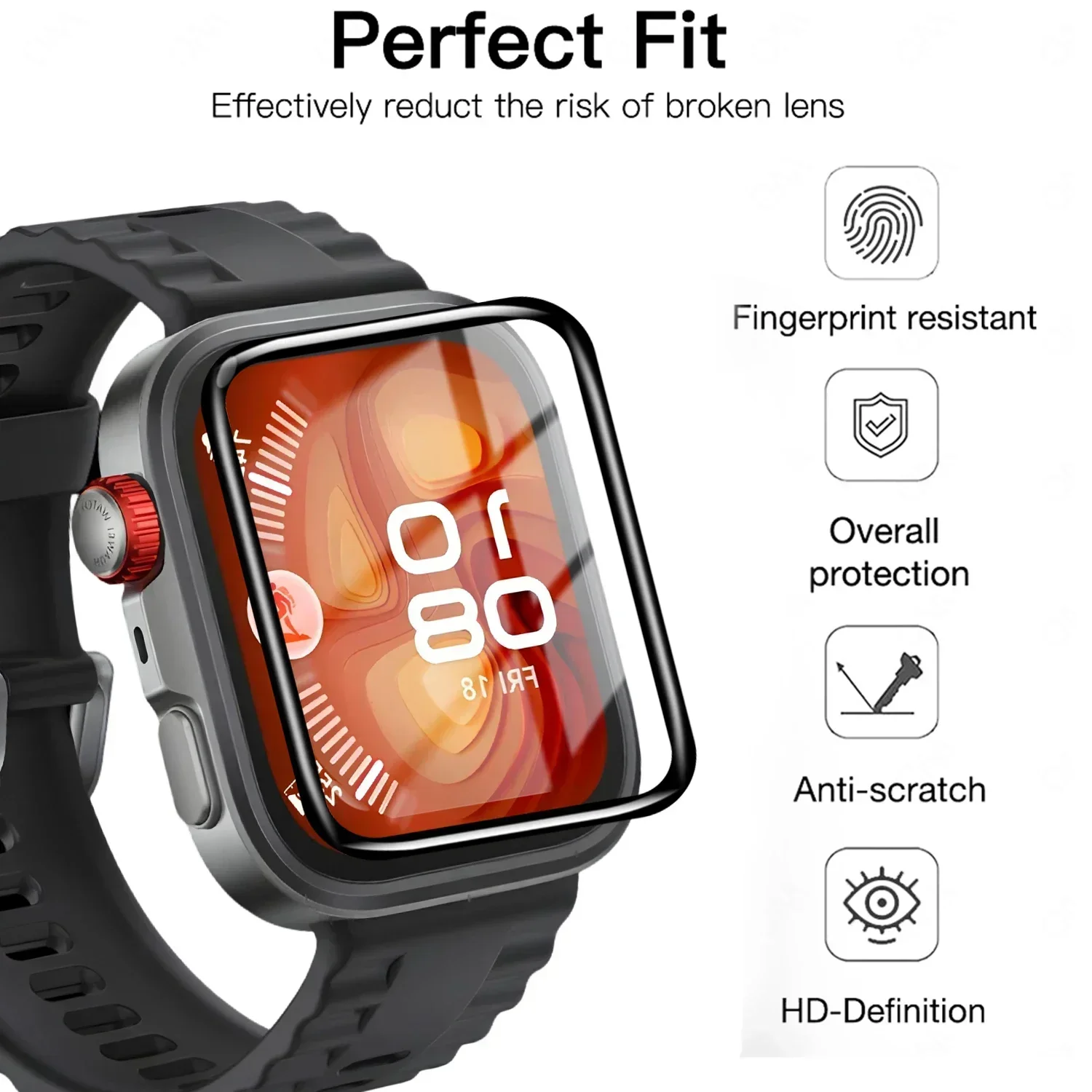 5 قطعة فيلم مقسى لساعة هواوي ص - مراجعة Huawei Smartwatch Watch Fit وسعره