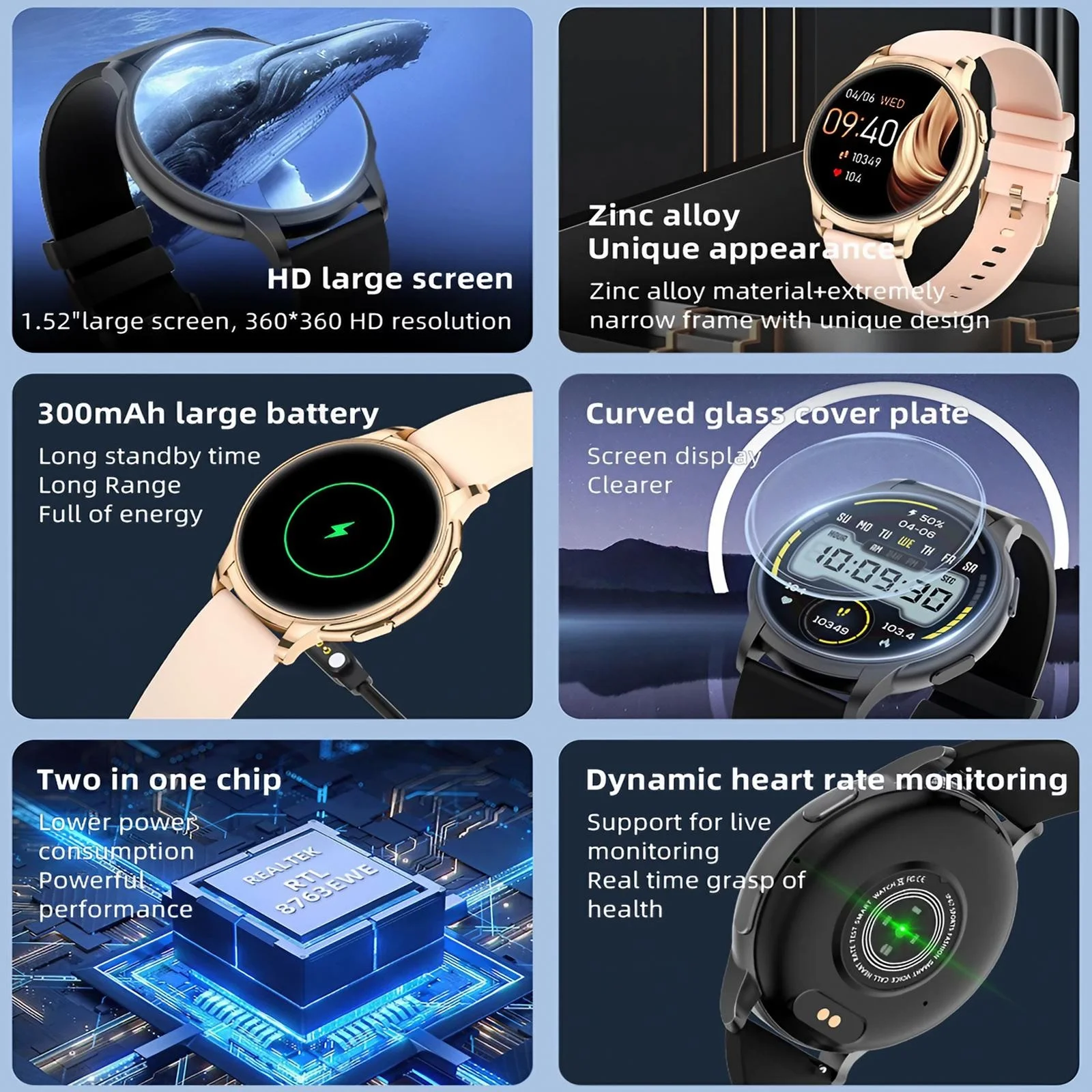 ساعة ذكية للنساء مقاومة للماء  - مراجعة Smartwatch Digital Watches For Women وسعره