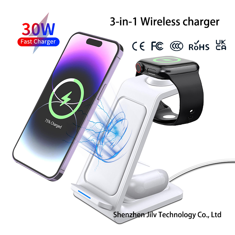 شاحن لاسلكي 3 في 1 بقوة 15 واط - مراجعة Watch 7 Smartwatch Iphone وسعره