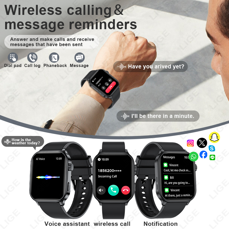 ساعة ذكية أصلية من LIGE مع ميز - مراجعة Smartwatch Watches Brands For Women وسعره