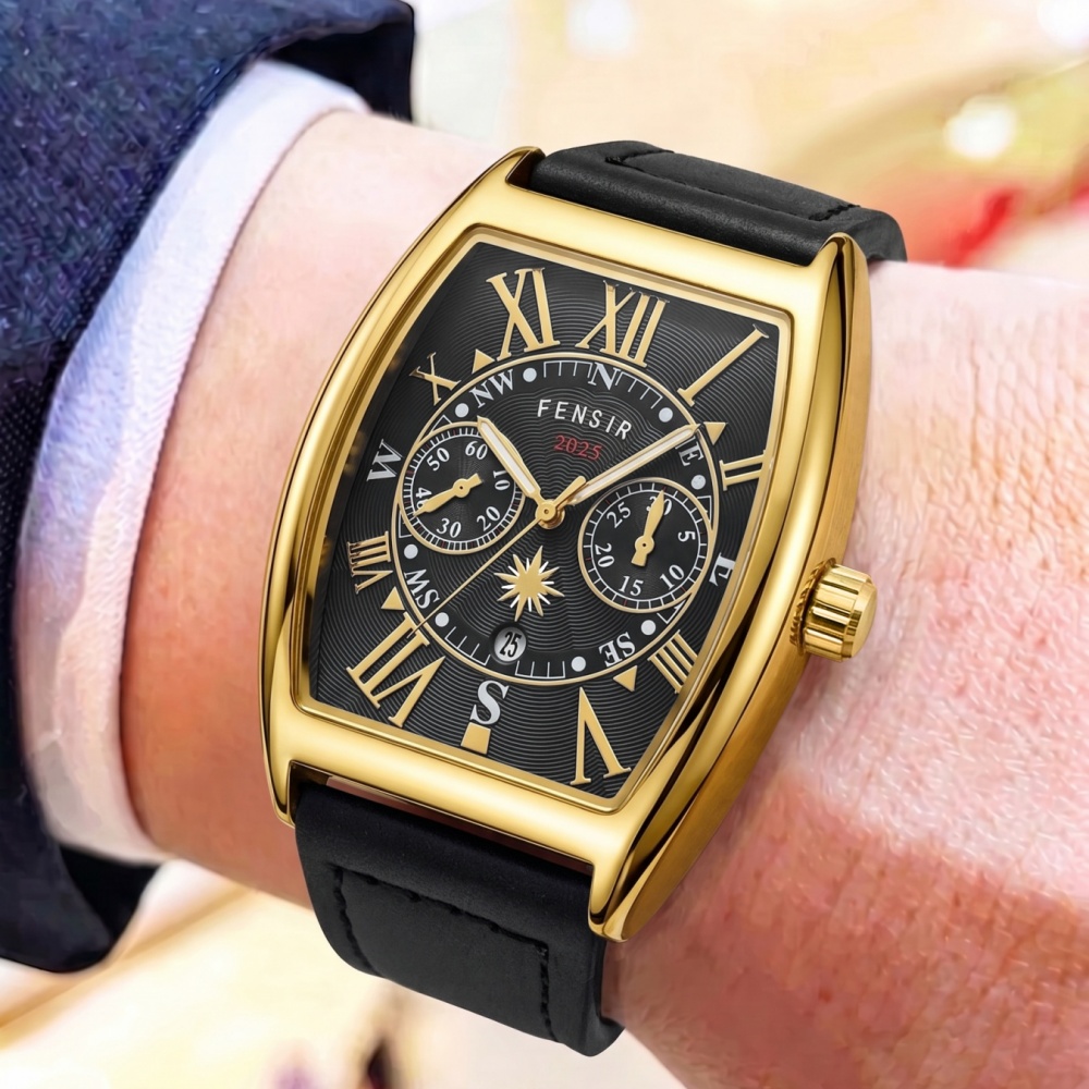 ساعة رجالية فاخرة بحركة كوارتز - مراجعة Smartwatch Vintage Watches For Men وسعره