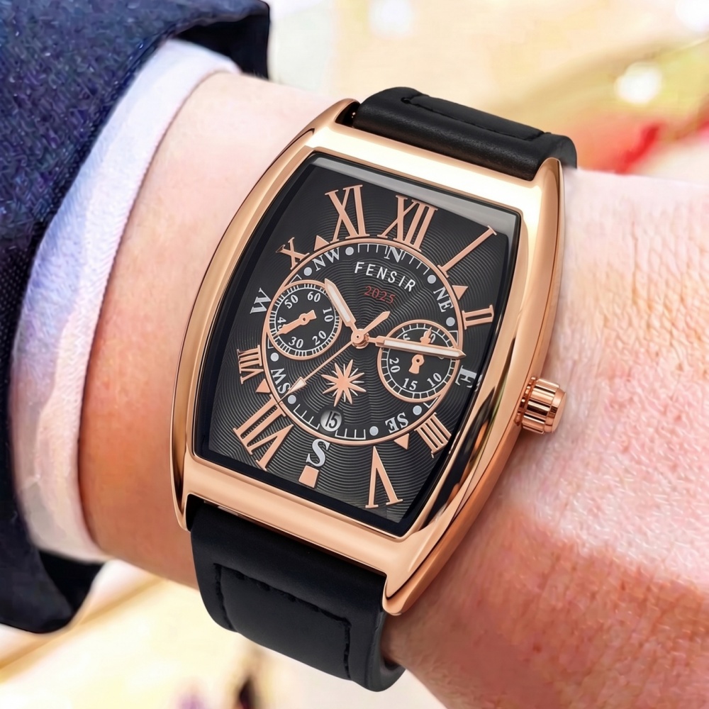 ساعة رجالية فاخرة بحركة كوارتز - مراجعة Smartwatch Vintage Watches For Men وسعره