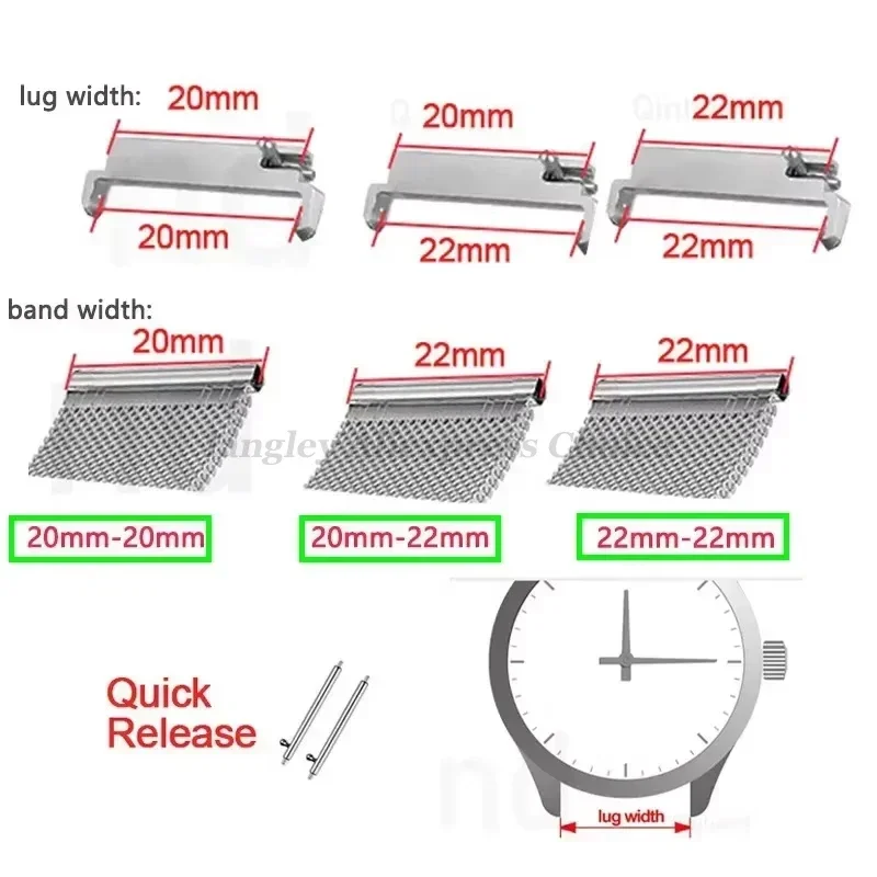 2 قطعة محولات حزام (استيك) ساع - مراجعة Replacement Watch Bracelet وسعره